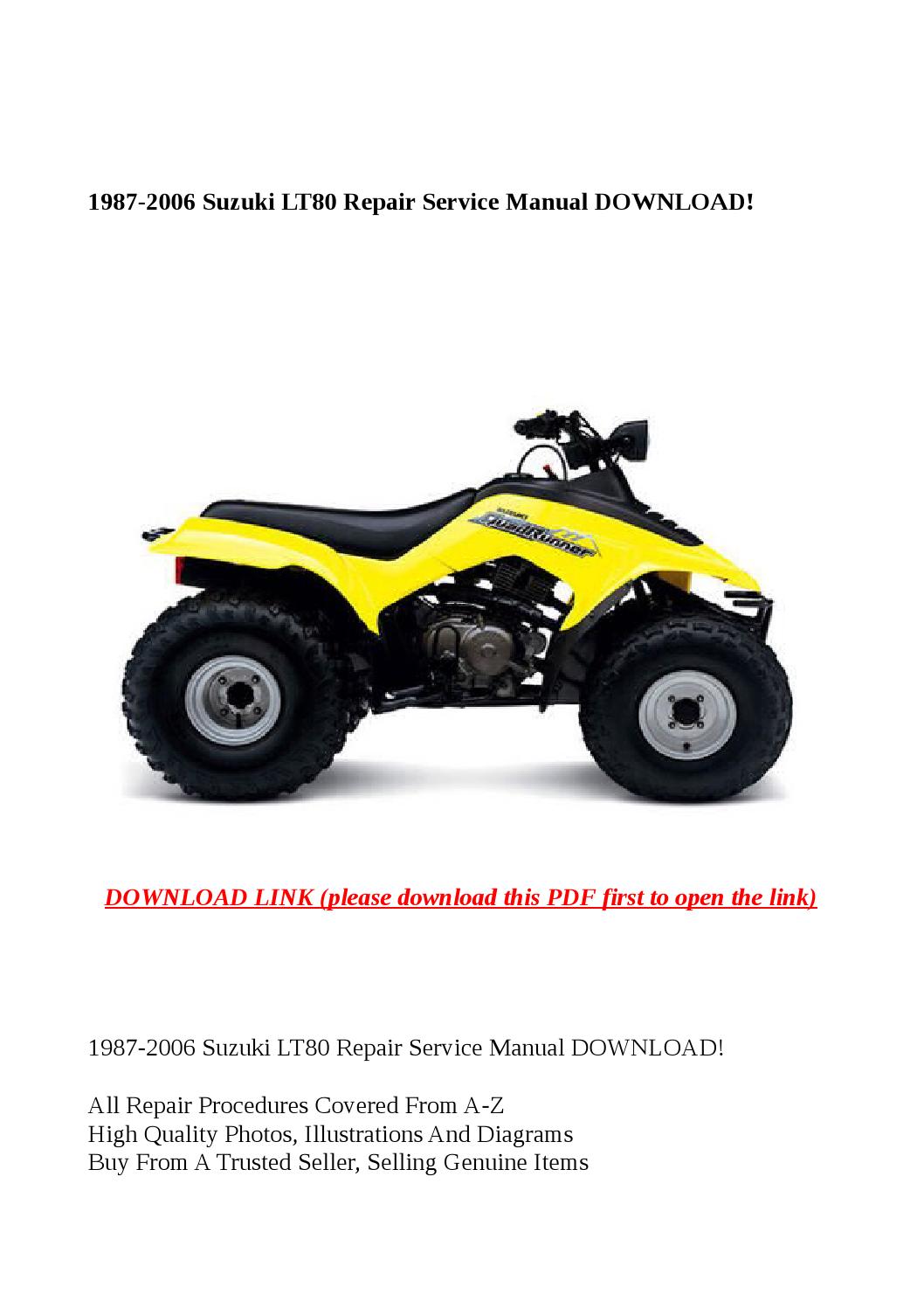 Suzuki Lt80 Service Manual Free Download - everyoung